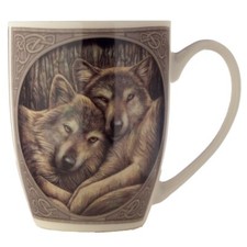Lisa Parker Loyal Companions Wolf Porcelain Mug Bone China Tea Coffee Cup