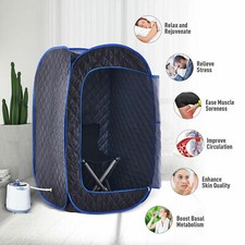 Portable Sauna Tent Kit with Chair Sauna Pod & Steamer Generator For Home Use UK