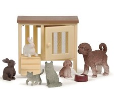 Lundby Rabbit Hutch & Animals