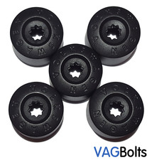 Genuine VW Wheel Nut Bolt Plastic Cover Caps 4 Normal,1 Locking Golf Passat etc