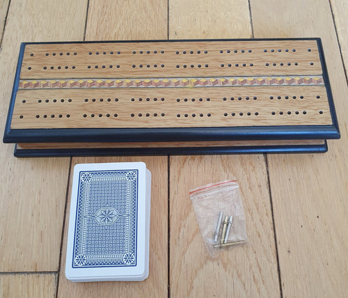 Cribbage set folding wooden - set,,