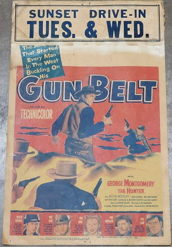Gun belt 1953 windowcard - belt,
