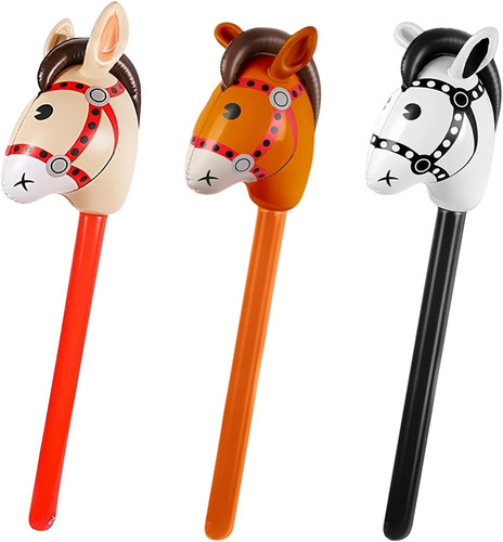 3pcs inflatable horse stick - 3pcs,