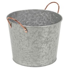 Round galvanised vintage zinc - galvanised,
