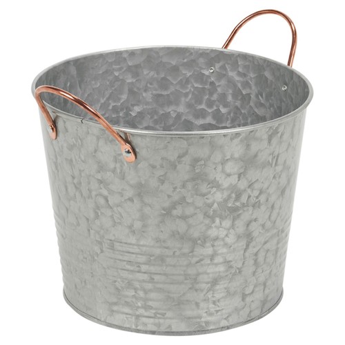 Round galvanised vintage zinc - galvanised,