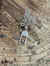 Sterling Silver Rose Pendant Necklace Charles Rennie Mackintosh Style 925 46cm