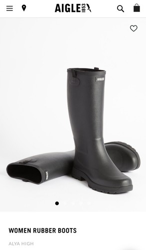 Aigle black knee high - black,