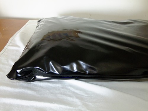Pvc pillow case - pillow, black