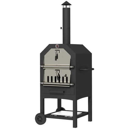 Outsunny outdoor pizza oven - pizza,