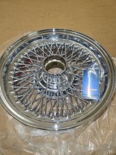 Chrome Wire Wheel 15x6" Curly Hub Fits Jaguar E-Type S1-S2 Mk2 240/340 WWC5958
