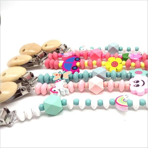 Dummy clips wooden baby - dummy,