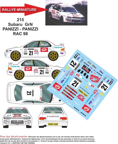 Decals ref 0215 subaru - decals,