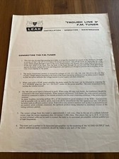 Leak Trough Line 3 Fm Tuner  Instructions   - KP427