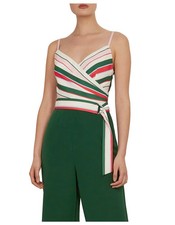 Ted Baker Jordin Tutti Frutti Stripe Jumpsuit size 2 UK 10, pre-owned