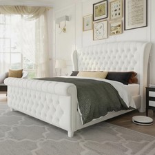 Luxury Tulip Wing Sleigh Bed