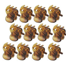 12 x Mini Plastic Hair Claw