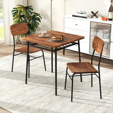 Dining Table Set 2 Chairs with