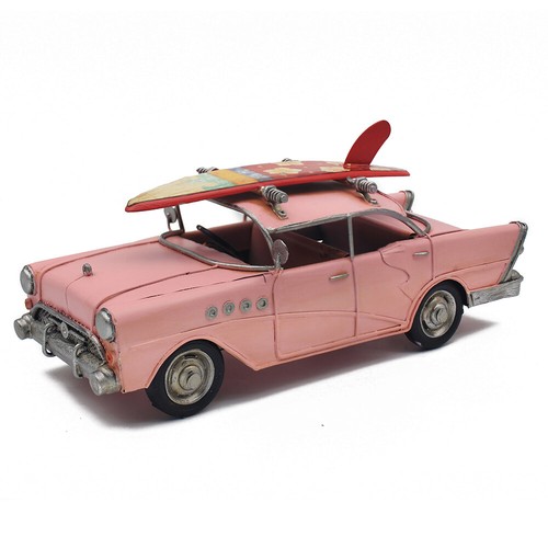 Pink car tin model - pink, with