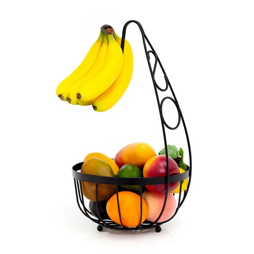 Fruit bowl with banana hanger - with,