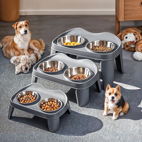 Elevated dog bowl stainless - dog,