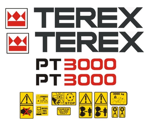 Decal sticker set for terex - sticker,