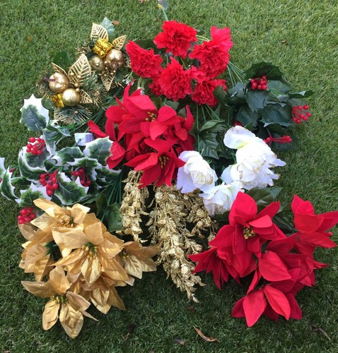 Artificial christmas flowers - artificial,