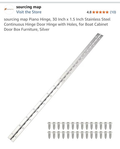 Stainless steel piano hinge - stainless, 30