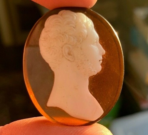 19th century glass cameo - glass,