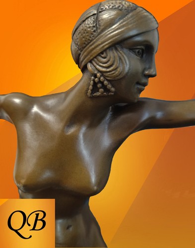 Art deco bronze ball dancer - art,