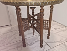 Superb Antique Benares tray table Exceptional Quality 26 & 1/2 Inches Diameter