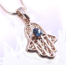 Hamsa Judaica Necklace Pendant