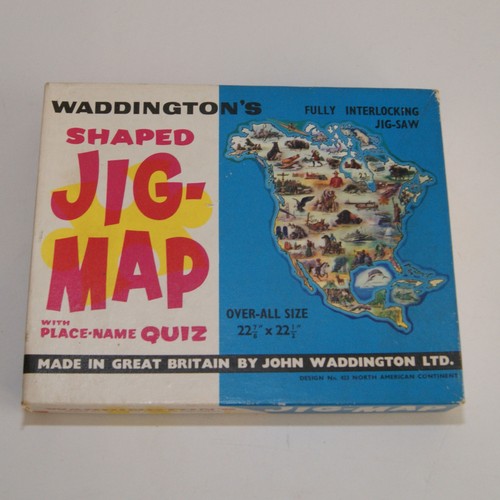 Vintage waddington jig map - waddington's, jig-map