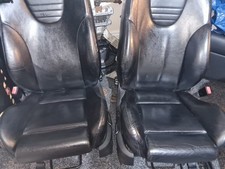 2x Front Recaro Black Leather Heated Sports Seats (fords)