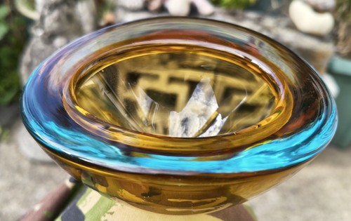 Vintage murano geode - geode, bowl