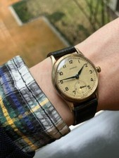 GARRARD 9ct Solid Gold Vintage Men’s Watch 1957 British Mechanical Timepiece