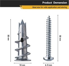Metal Plasterboard Fixings, 50