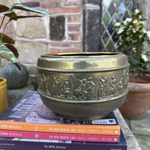 Vintage brass jardinière - vintage,
