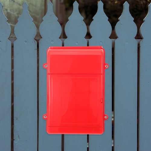 Red outdoor wall mount mailbox - red,