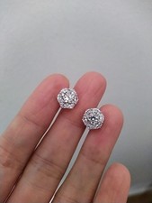 Diamonique Earrings Sterling
