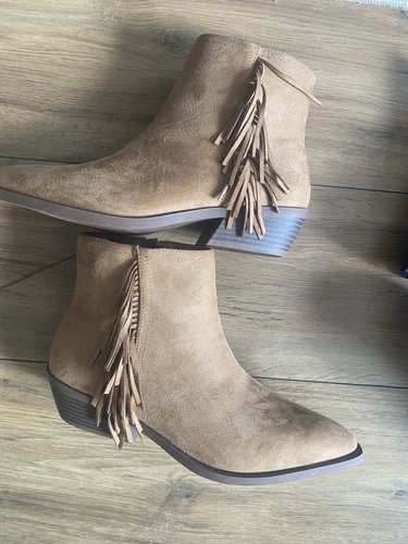 Women beige suede ankle - beige,