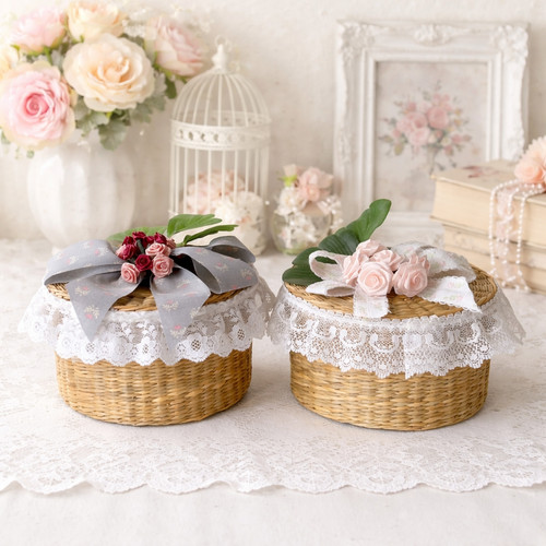 Set shabby chic wicker - 2,