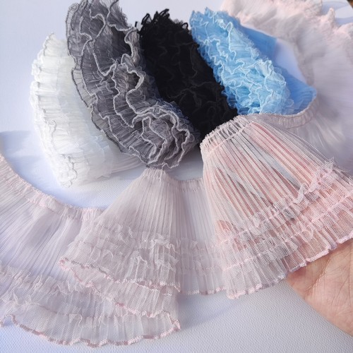 Ruffled tulle lace - tulle, trim