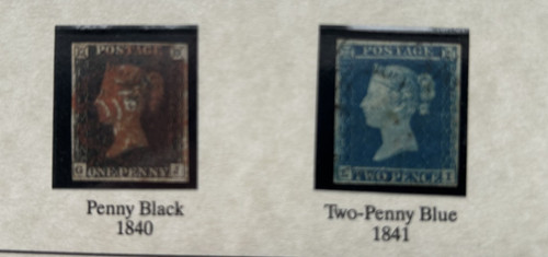 Penny black 1840 and - penny,