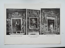 Overmantel Detail at Belton House, Holme Lacy & Lyme Park - Antique Print - 1920