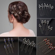 Vintage Pearl Hairpins Handmade Bridal Headpiece Updo Decoration  for Women