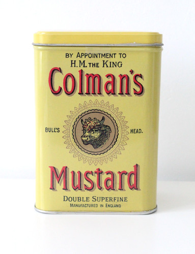 Vintage colmans mustard tin - mustard,