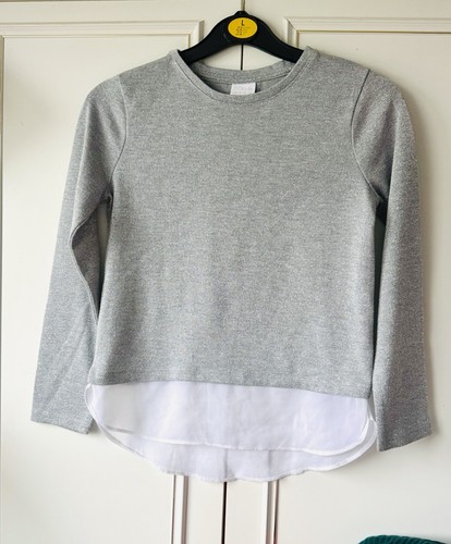 Kids grey white smart top - kids, grey/white