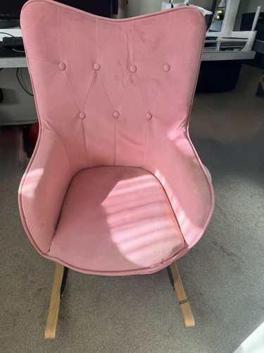 Pink velvet nursing chair - nursing,