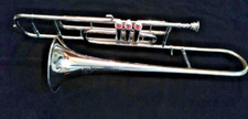 Trombone Valve Trombone Jazz Brass Band Music Instrument Silver Chrome Polish