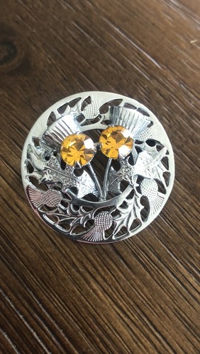 Vintage silver orange - silver, glass